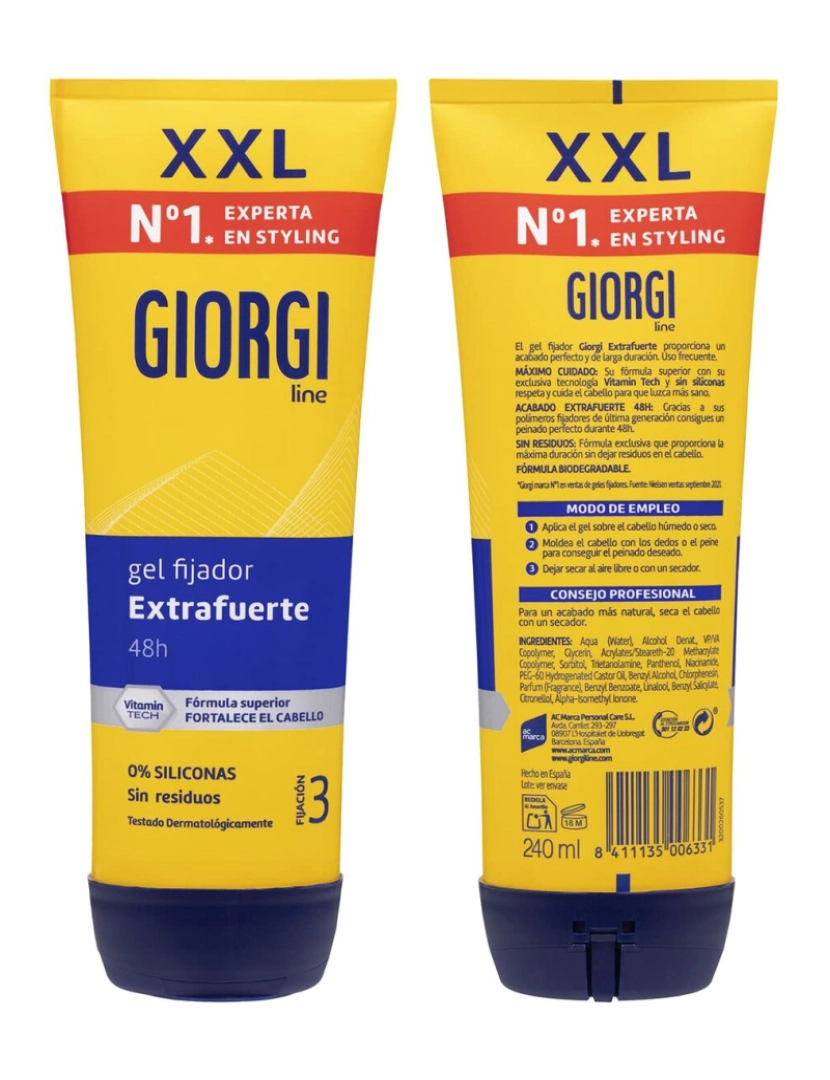 imagem de Gel Fixador Giorgi Nº3 240 ml4