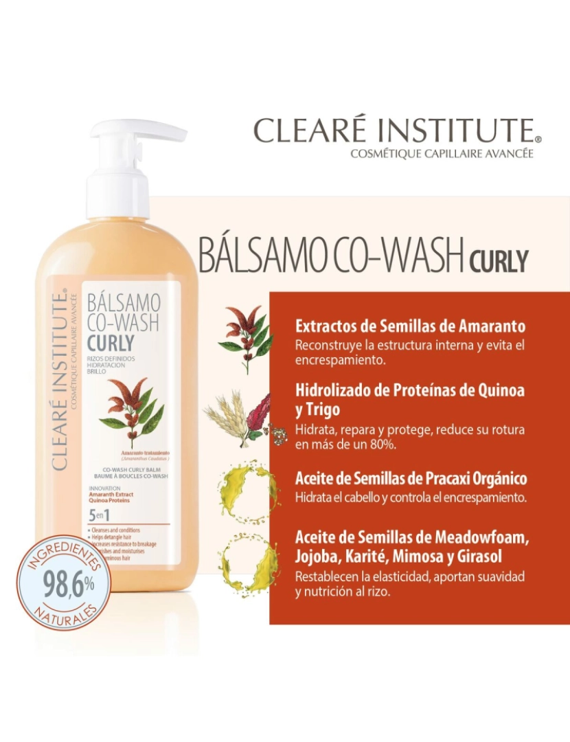 imagem de Fluido para Definir Caracóis Clearé Institute Wash Curly 300 ml3