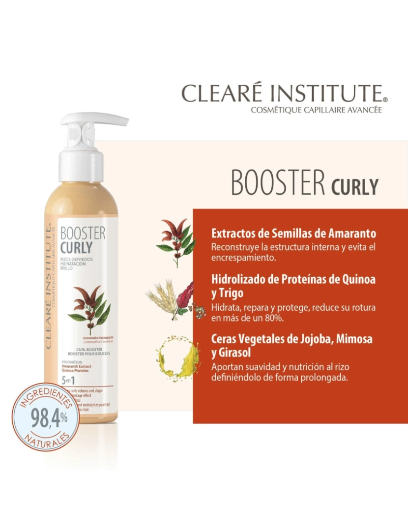 imagem de Condicionador Caracóis Definidos Clearé Institute Booster Curly 200 ml3