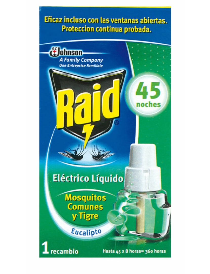 Raid - Refil antimosquito Raid Eucalipto 45 Noite