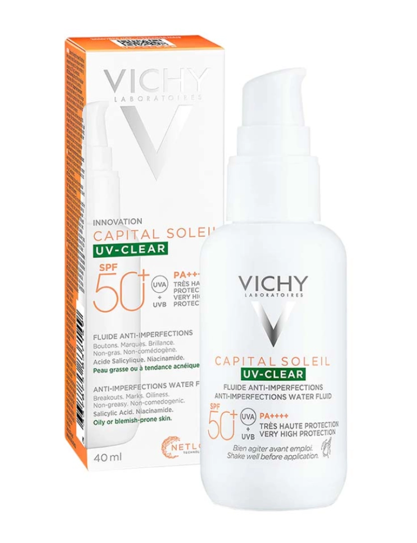 Vichy - Capital Soleil Uv Clear Fluid Anti-Imperfeições Spf50+ 40 Ml