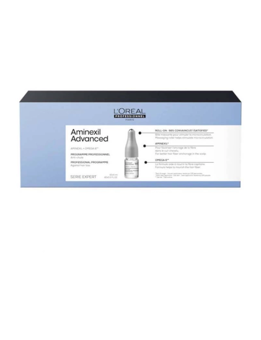 L'oréal Professionnel Paris - Aminexil Advanced Ampollas Enriquecidas Con Activos Dermatológicos Para Cabello 42 X 6 Ml