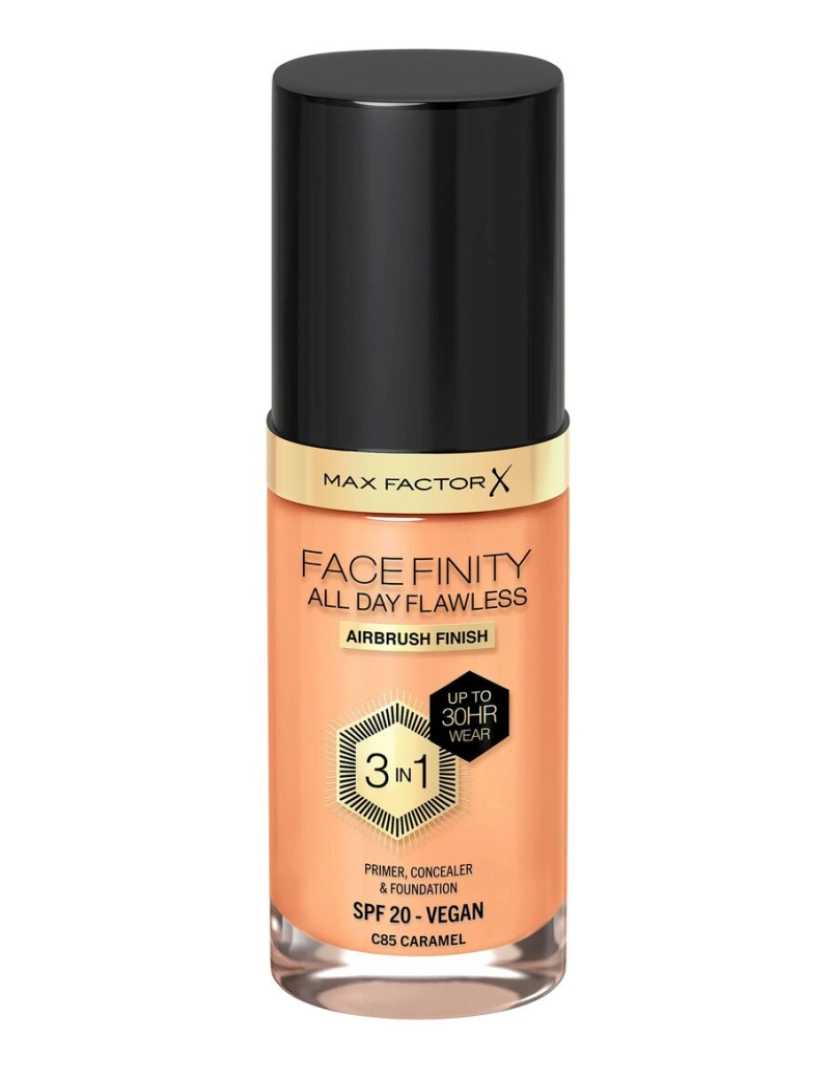 Max Factor - Base de Maquilhagem Cremosa Max Factor Facefinity 3 em 1 Spf 20 Nº 85-caramel 30 ml