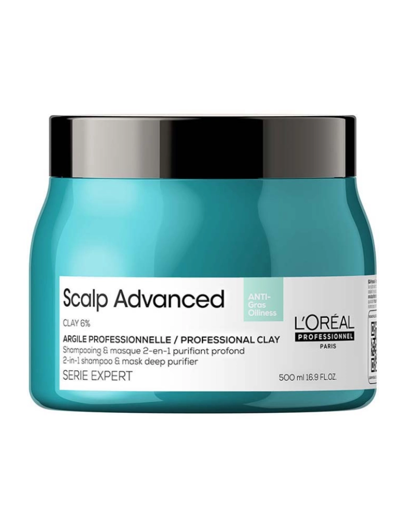 L'oréal Professionnel Paris - Scalp Advanced Anti-Oiliness 2-In1 Shampoo & Mask Deep Purifier Clay 500 Ml