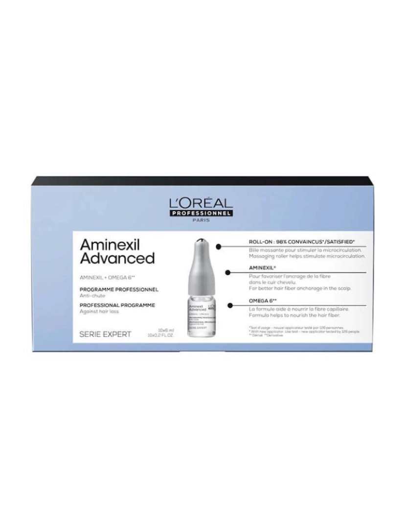 L'oréal Professionnel Paris - Aminexil Advanced Ampollas Enriquecidas Con Activos Dermatológicos Para Cabello 10 X 6 Ml