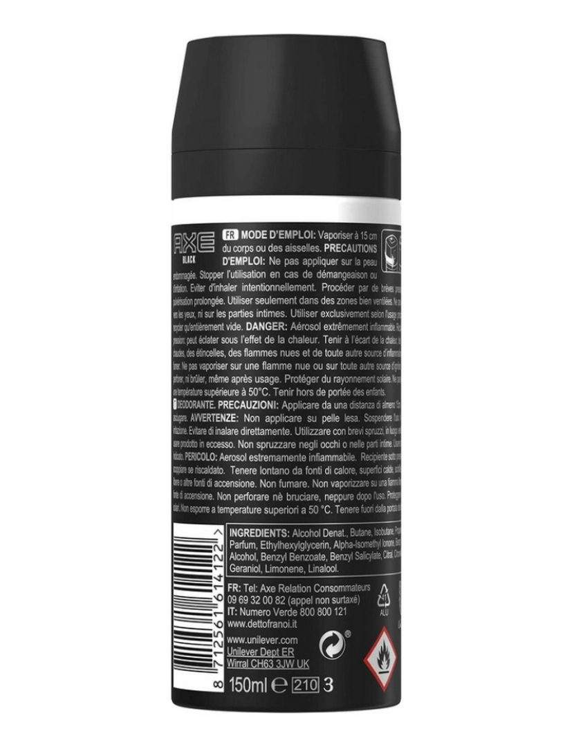 imagem de Desodorizante em Spray Black Axe Black (150 ml)3