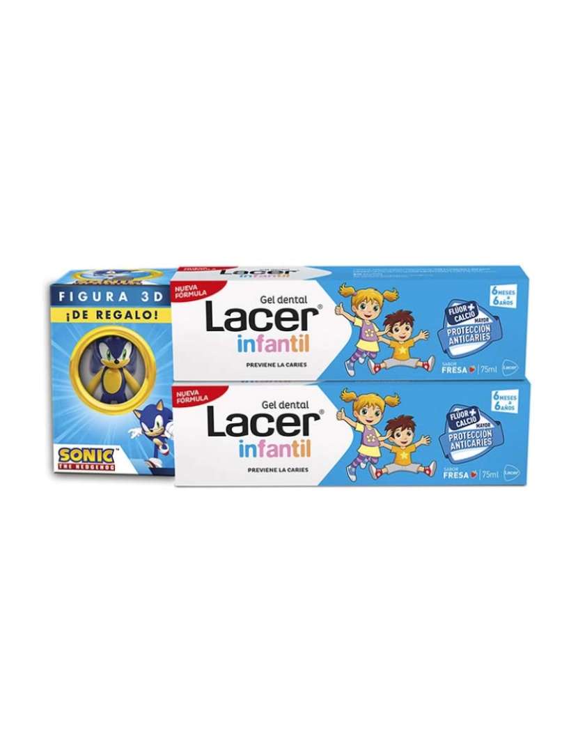 Lacer - Infantil Gel Dental Fresa Duo + Regalo 2 X 75 Ml 2 U