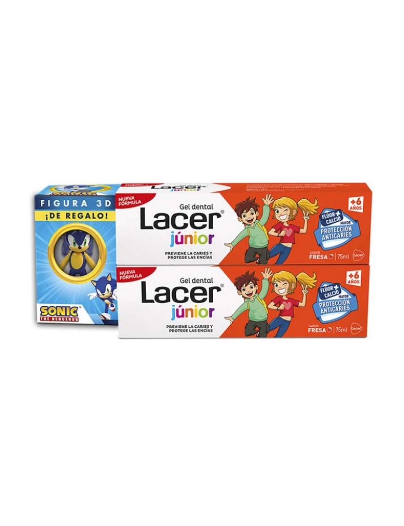 Lacer - Junior Gel Dental Fresa Duo + Regalo 2 X 75 Ml 2 U