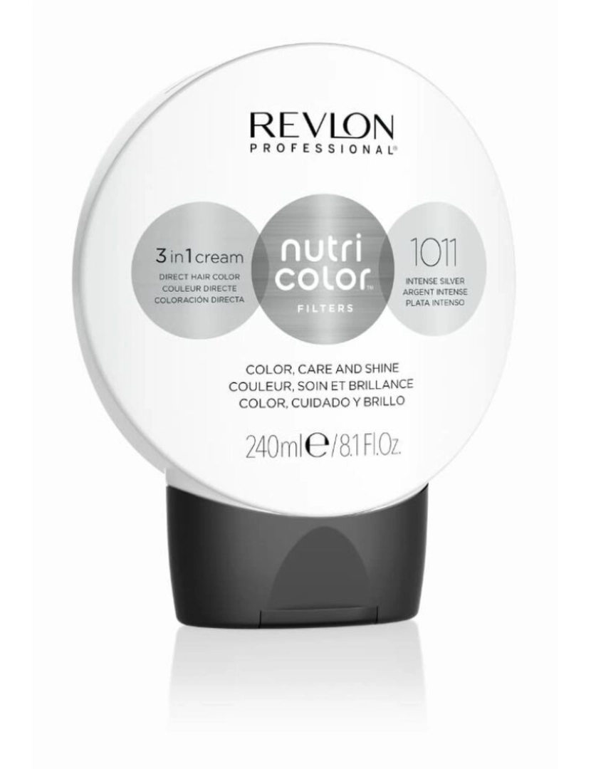 Revlon - Tinta Permanente Revlon Nutri Color Nº 1011 Intense Silver 240 ml