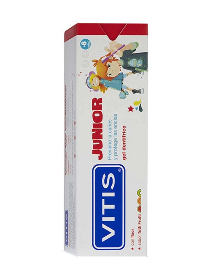 Vitis - Junior Gel Dentífrico Con Flúor #Tutti Frutti 75 Ml