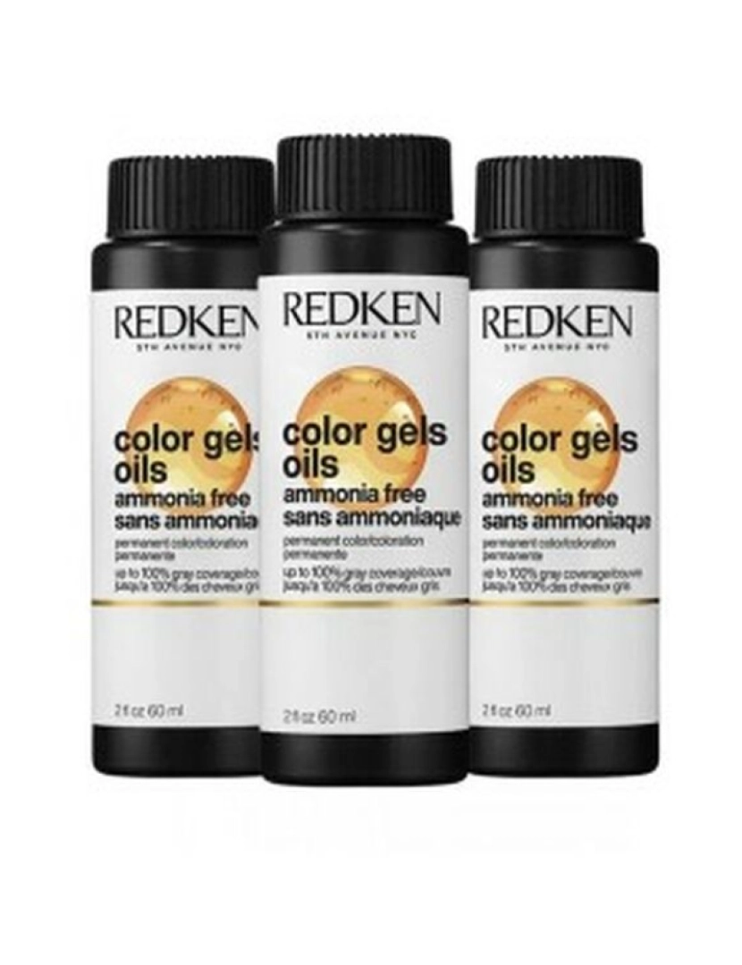 Redken - Tinta Permanente Redken Color Gel Oils 3 x 60 ml Nº 04ABn - 4.19 (3 Unidades)