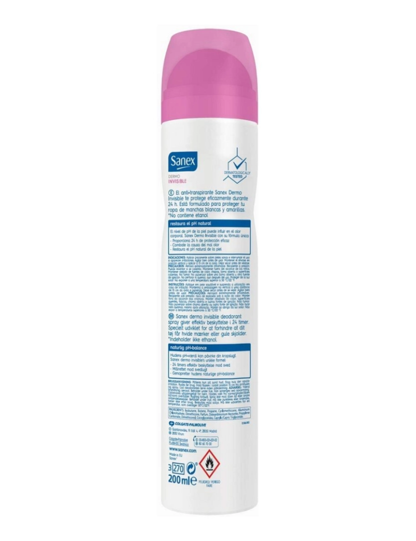 imagem de Desodorizante em Spray Dermo Invisible Sanex (200 ml)2