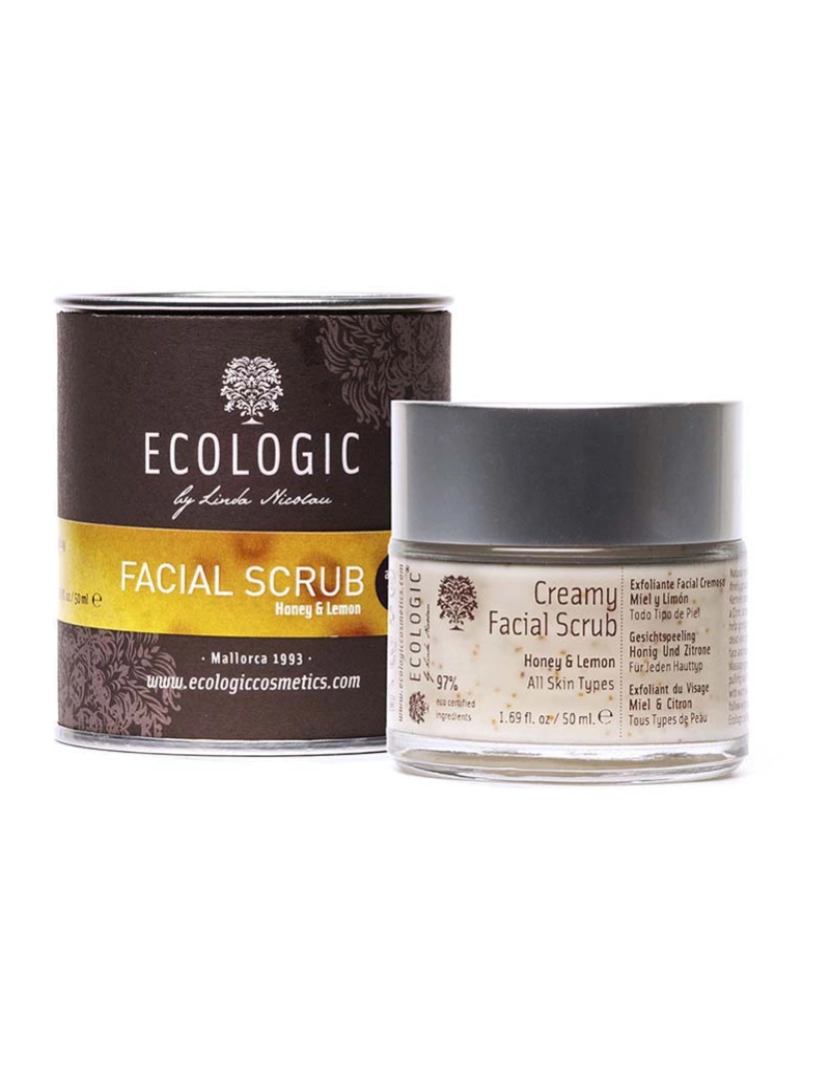 Ecologic Cosmetics - Facial Scrub Cremey Honey & Lemon 50 Ml