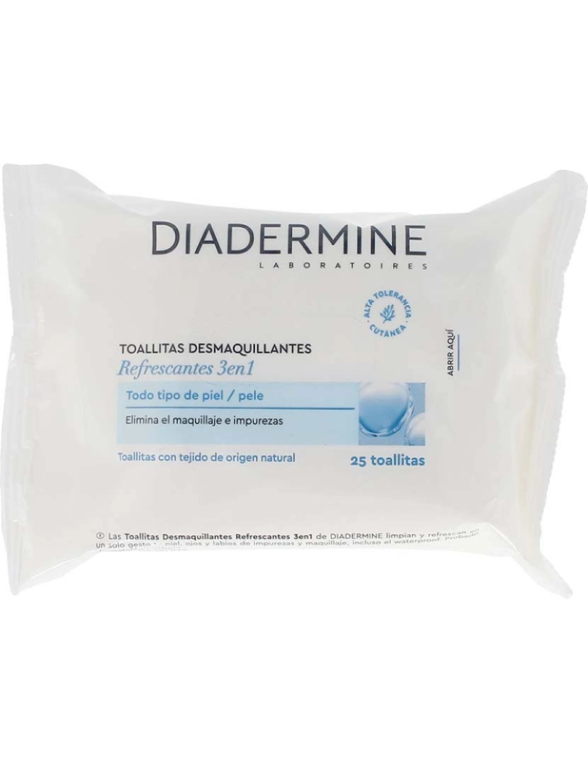 Diadermine - Toallitas Desmaquilhantes Refrescantes Piel Normal-Mixta 25 U