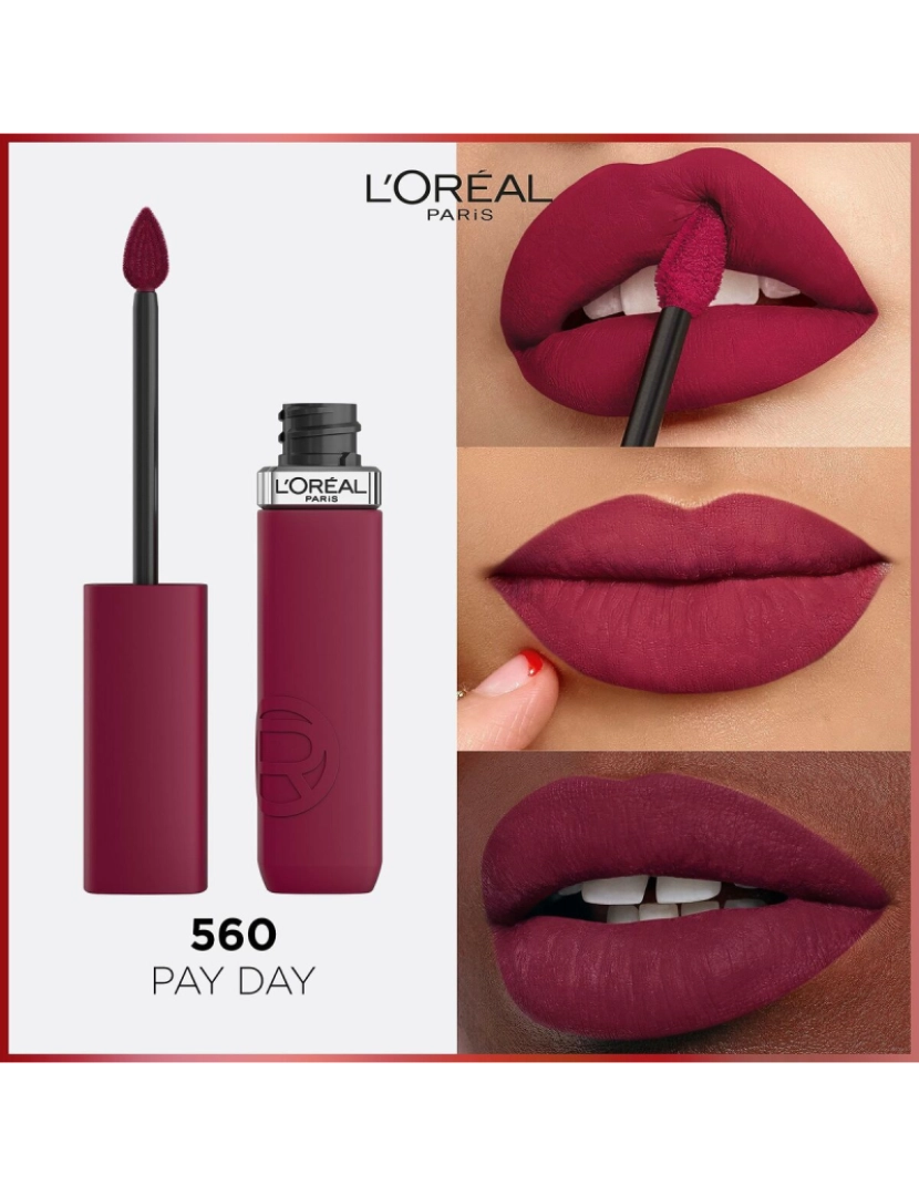 imagem de Batom líquido L'Oreal Make Up Infaillible Matte Resistance Pay Day Nº 560 (1 Unidade)5