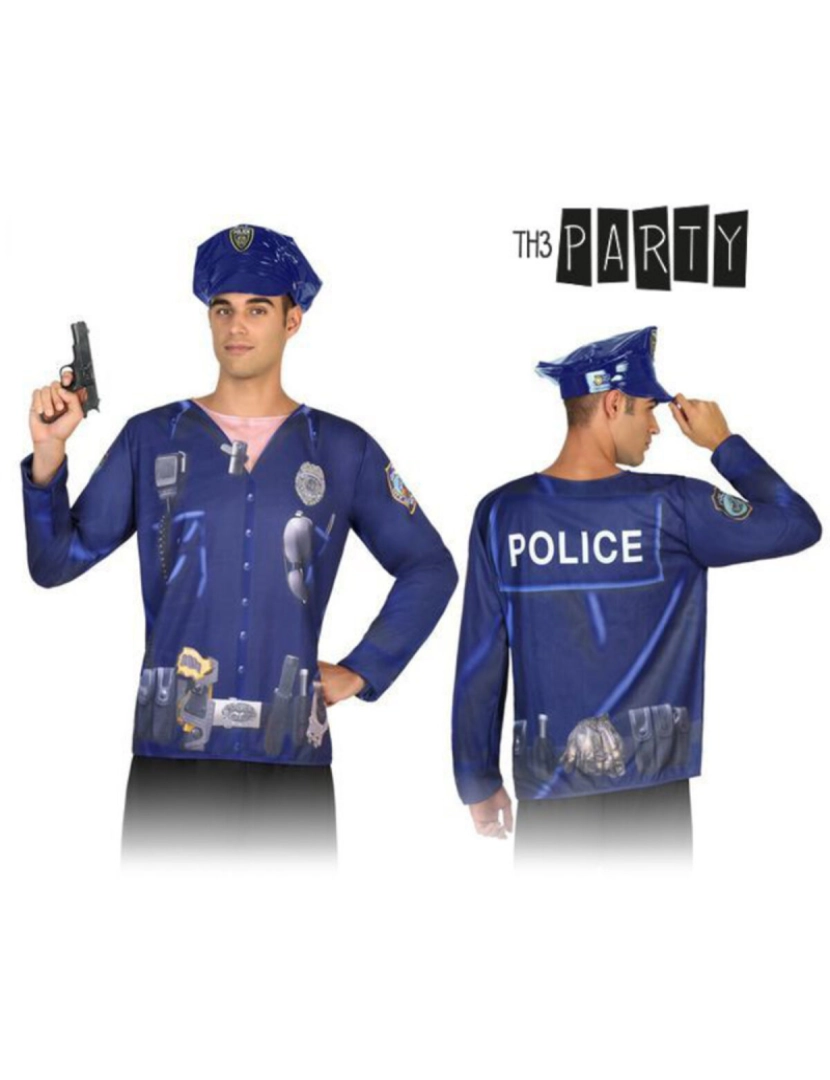 Th3 Party - Camisola para adultos 7598 Polícia Homem