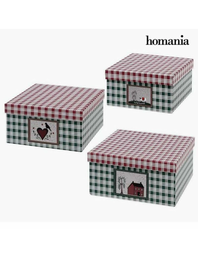 imagem de Caixa Decorativa Homania (3 uds) Cartão1