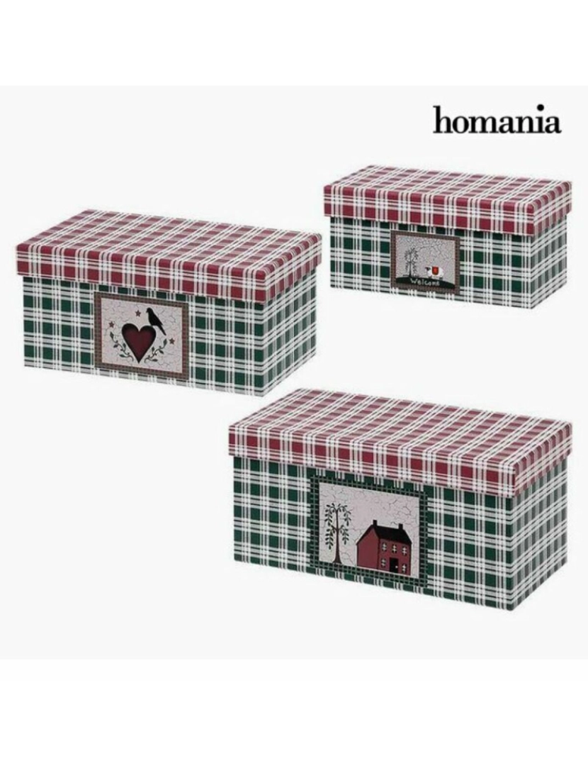 Homania - Caixa Decorativa Homania (3 uds) Cartão