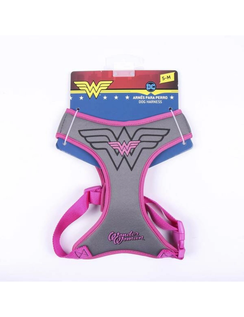 Wonder Woman - Arnês para Cães Wonder Woman XXS/XS Cor de Rosa