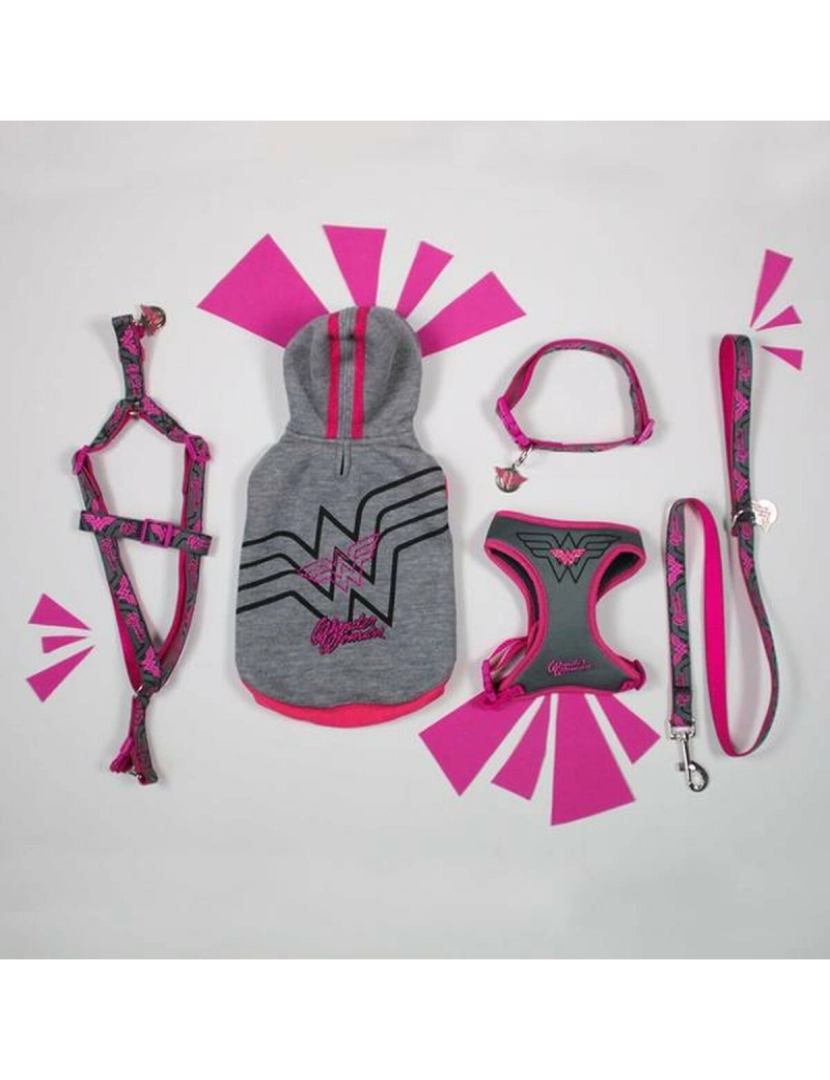 imagem de Arnês para Cães Wonder Woman Cor de Rosa XS/S4