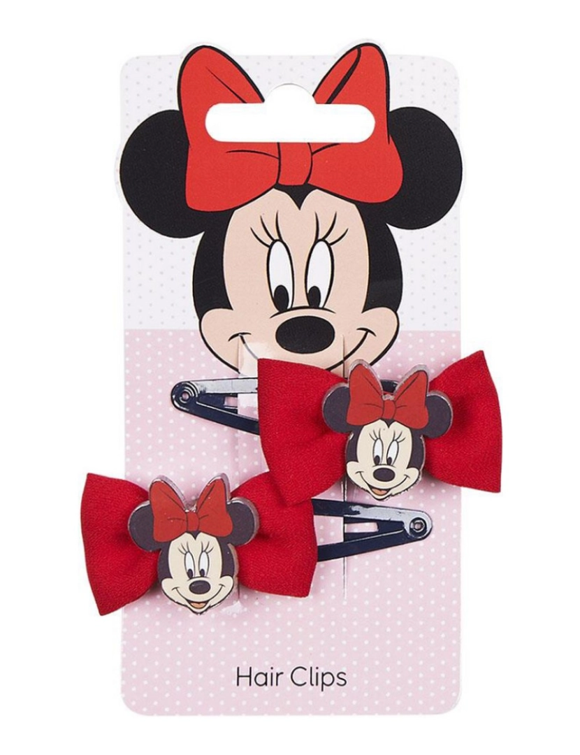 imagem de Ganchos para o Cabelo Minnie Mouse 2 Unidades Vermelho Laço3
