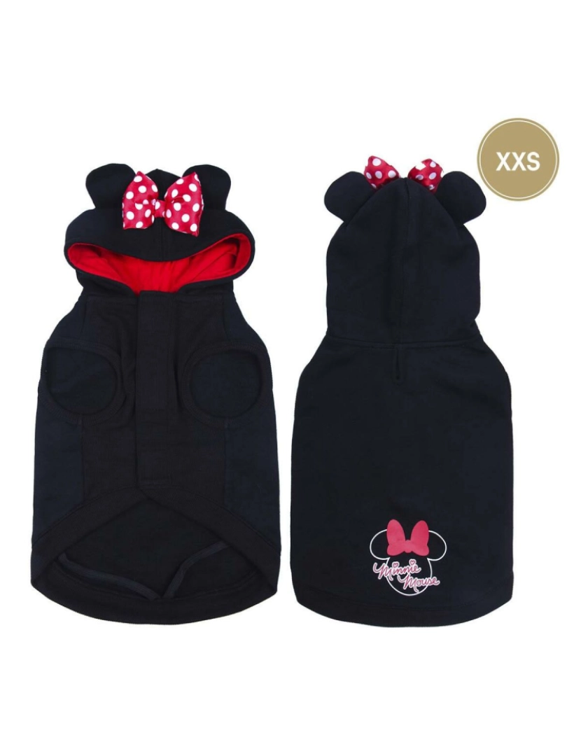 Minnie Mouse - Camisola para Cães Minnie Mouse Preto XXS