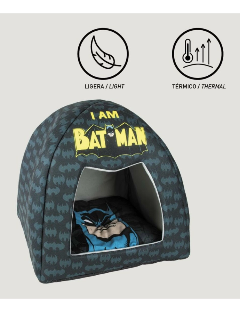 imagem de Cama para cão Batman Preto5