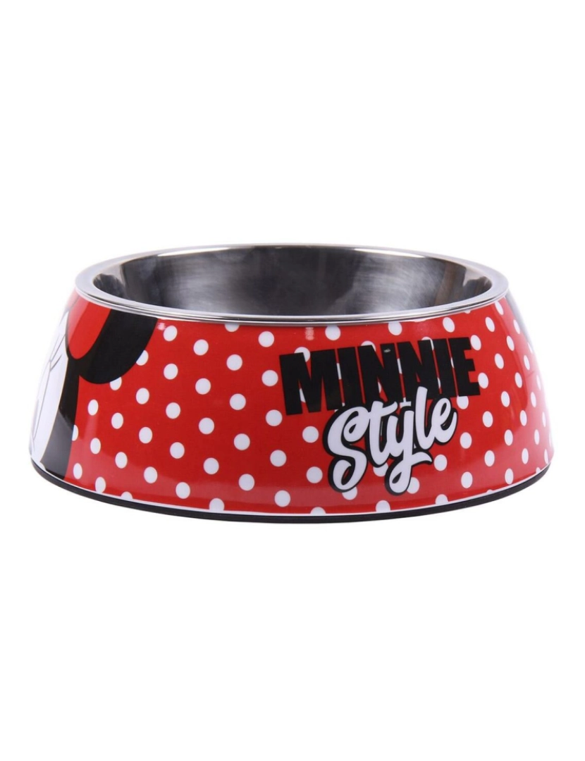 imagem de Comedouro para Cão Minnie Mouse Vermelho Melamina 180 ml Preto Metal1