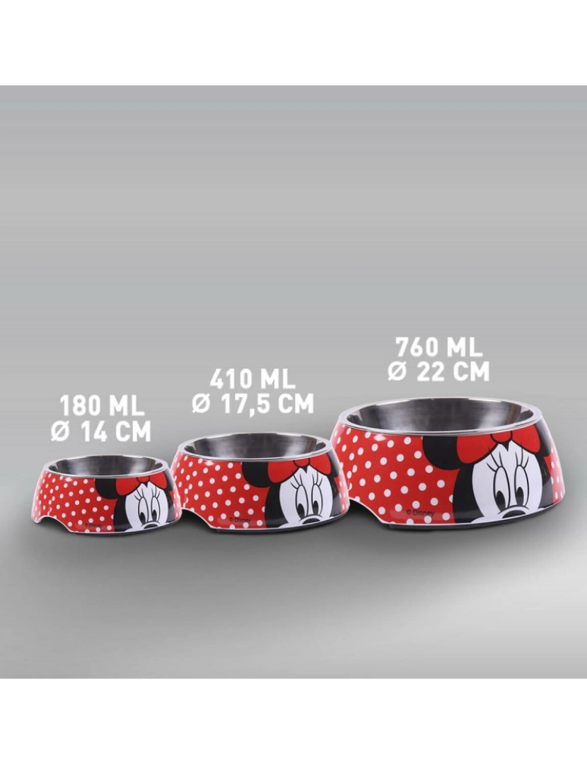 imagem de Comedouro para Cão Minnie Mouse Vermelho Melamina 180 ml Preto Metal4