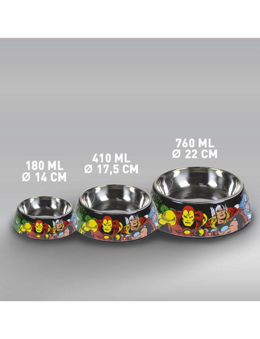 imagem de Comedouro para Cão Marvel 760 ml Melamina Vermelho Metal5