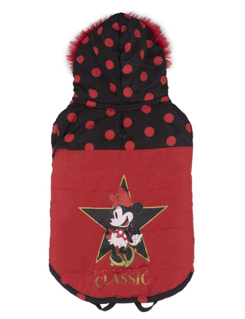 Minnie Mouse - Casaco para Cães Minnie Mouse Preto Vermelho XXS