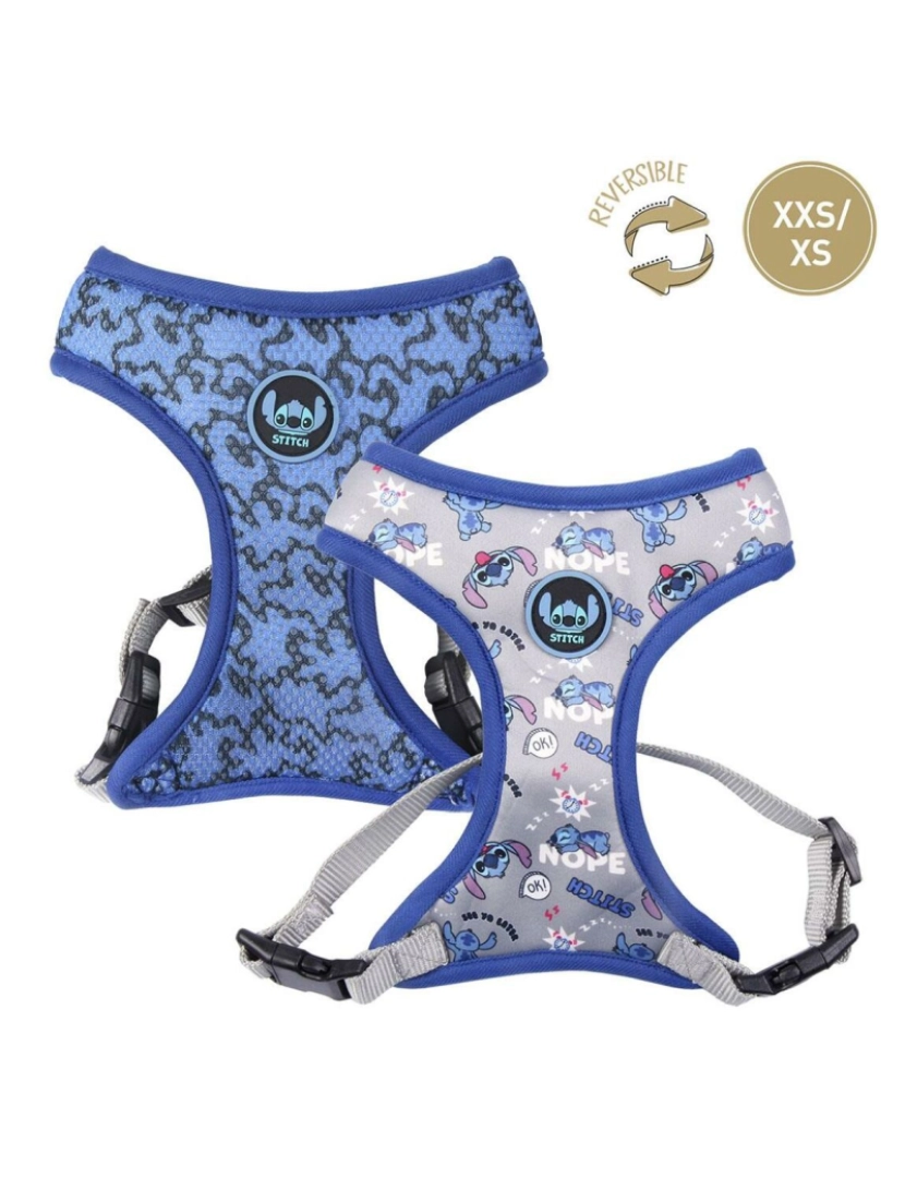 Stitch - Arnês para Cães Stitch XXS/XS Azul escuro