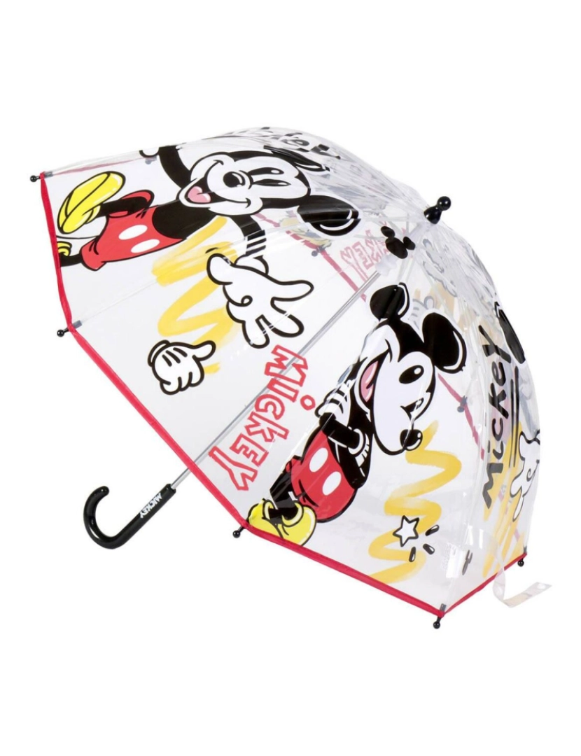 Mickey Mouse - Guarda-Chuva Mickey Mouse Transparente Ø 71 cm Vermelho