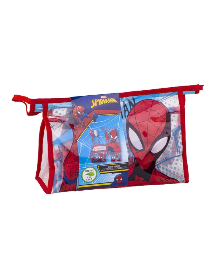 Spider-Man - Conjunto de Higiene Infantil de Viagem Spiderman 4 Peças Vermelho 23 x 15 x 8 cm