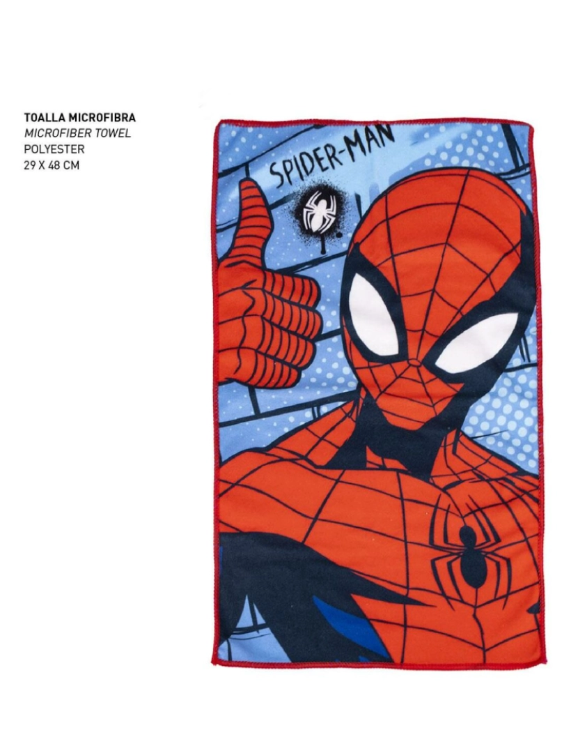 imagem de Conjunto de Higiene Infantil de Viagem Spiderman 4 Peças Vermelho 23 x 15 x 8 cm2