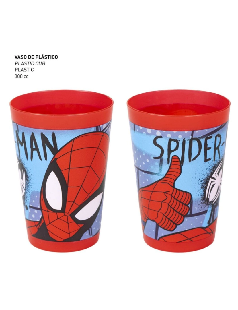 imagem de Conjunto de Higiene Infantil de Viagem Spiderman 4 Peças Vermelho 23 x 15 x 8 cm3