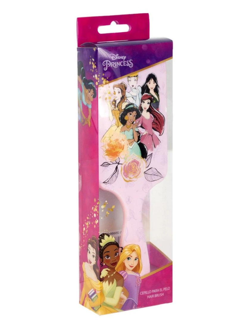 Princesses Disney - Escova Princesses Disney   Cor de Rosa ABS