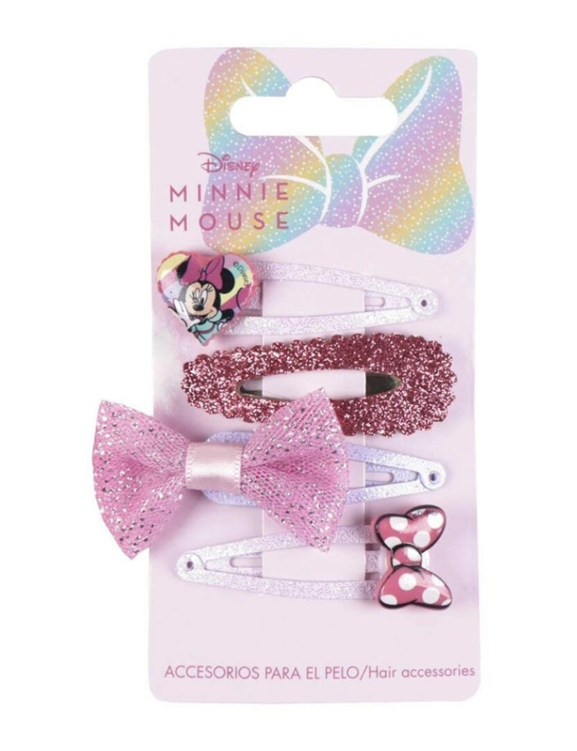 Minnie Mouse - Ganchos para o Cabelo Minnie Mouse 4 Peças