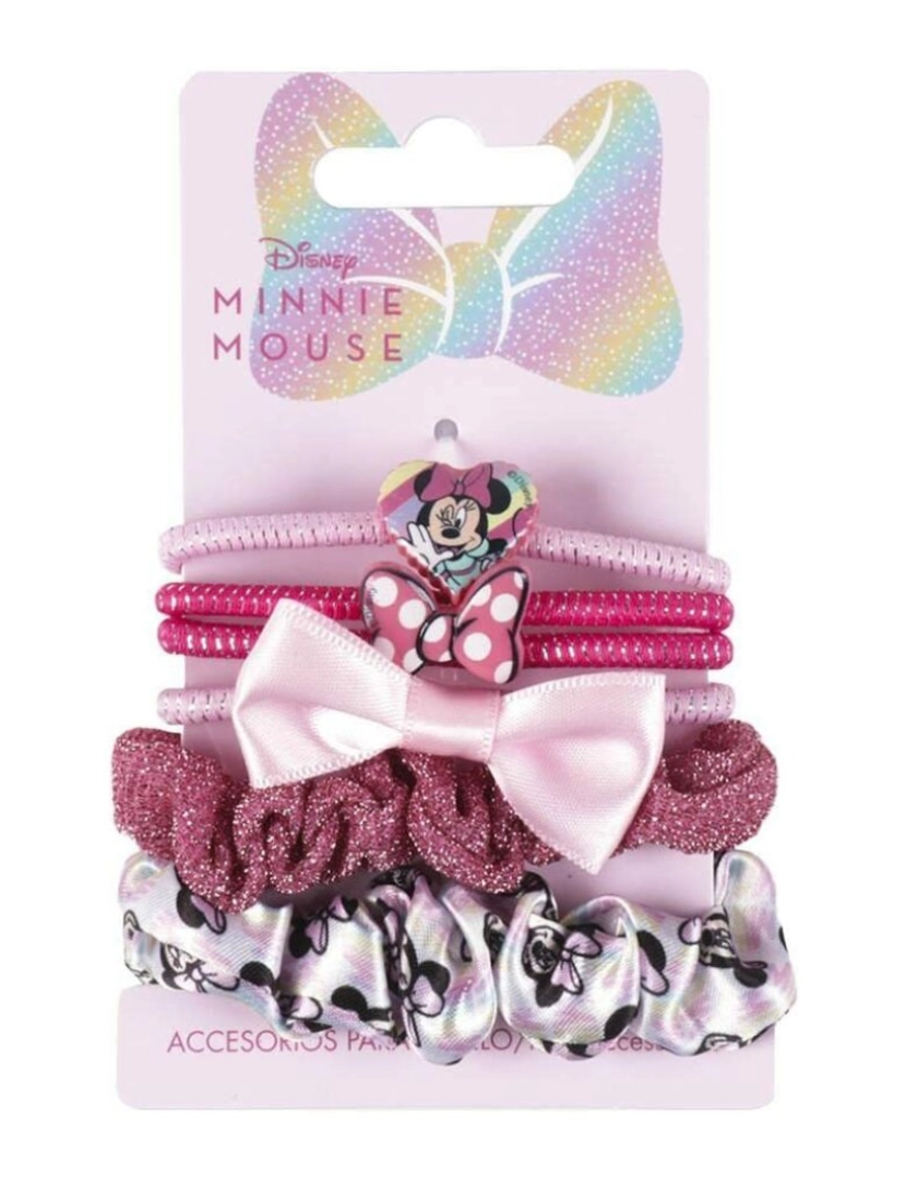 Minnie Mouse - Elásticos Minnie Mouse 6 Peças