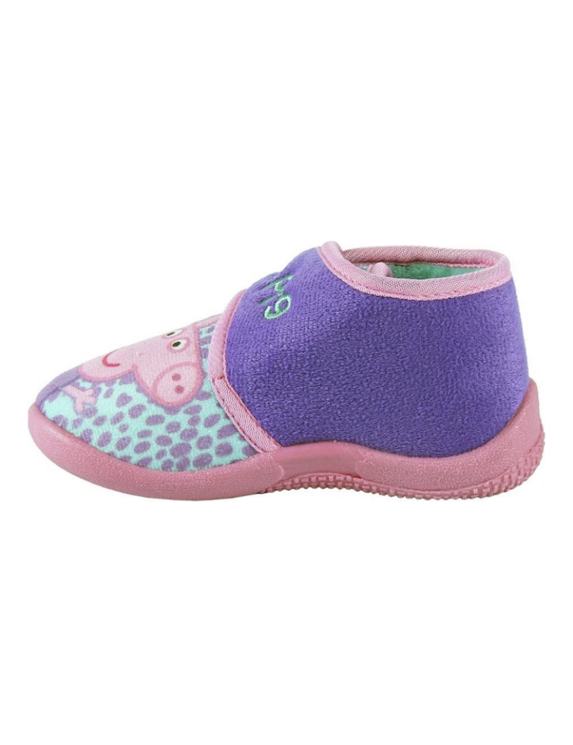 imagem de Pantufas Para Crianças 3D Peppa Pig Roxo Cor de Rosa2