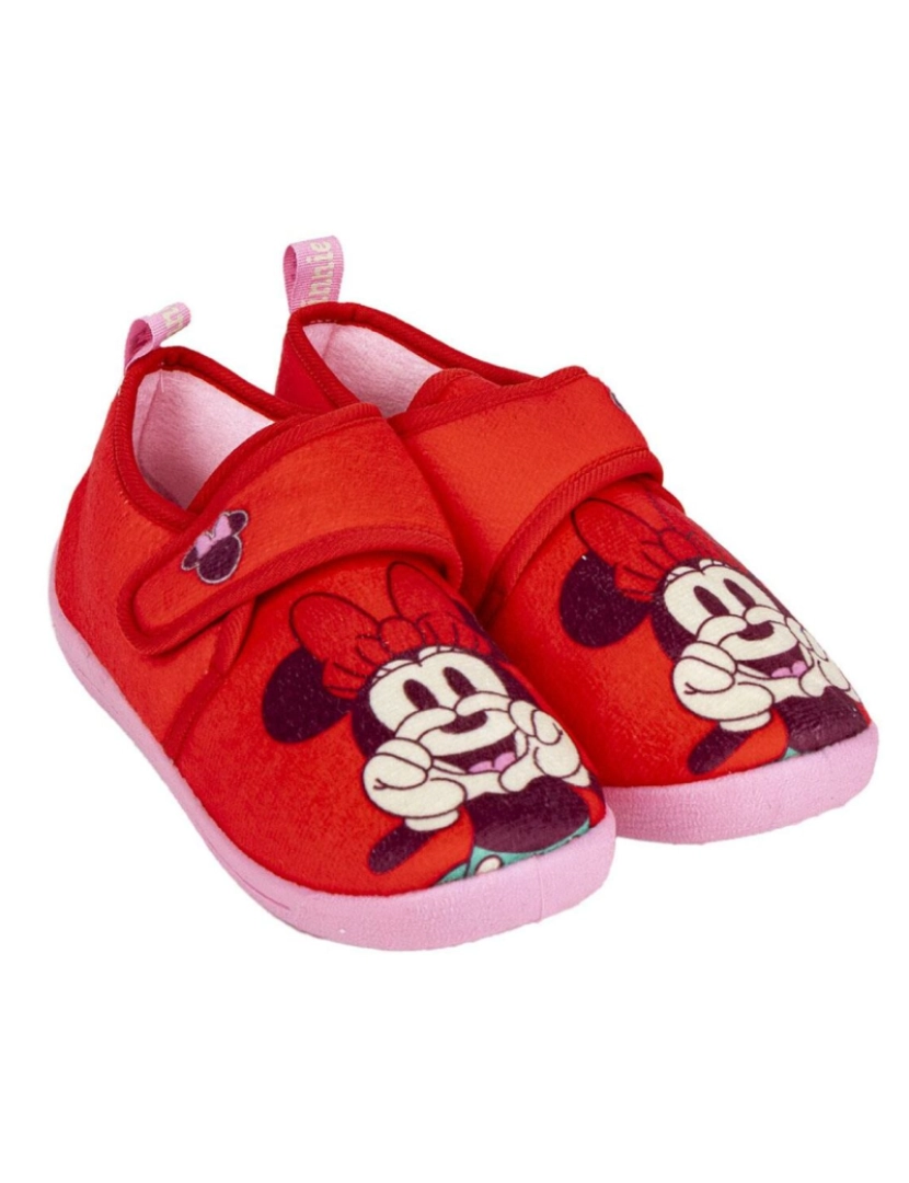 imagem de Chinelos de casa Minnie Mouse Velcro Vermelho1