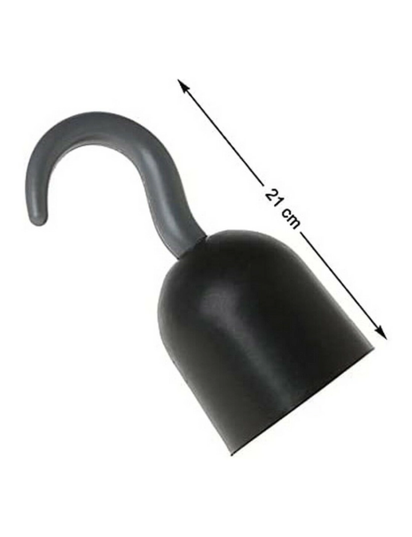 imagem de Acessório para Fantasia Hook Gancho 21 cm Pirata Preto2