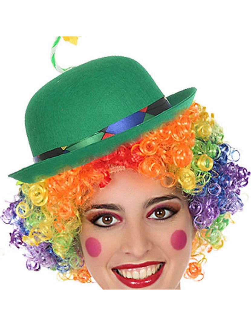 Bigbuy Carnival - Chapéu de Palhaço Verde Multicolor