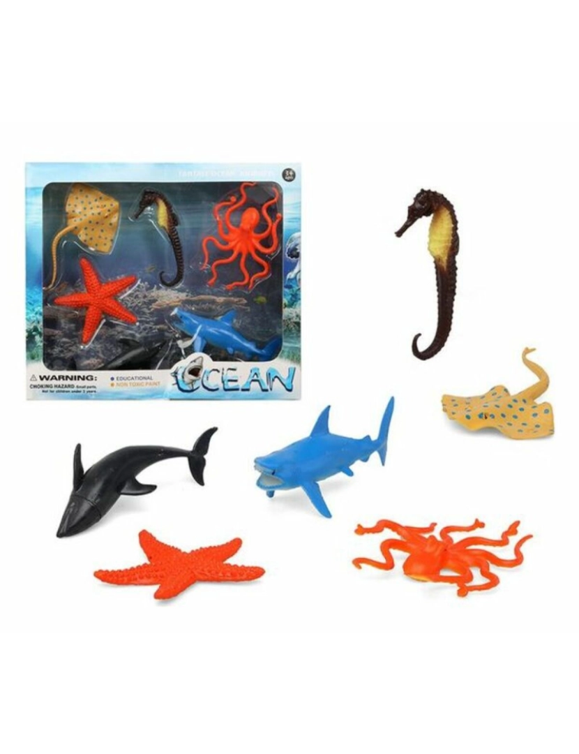 Bigbuy Fun - Conjunto 6 Animais Selvagens Ocean 110364