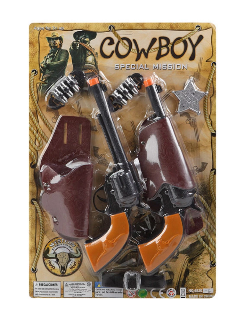 imagem de Conjunto de Pistolas do Oeste 116985 (8 pcs) 44 x 30 cm1