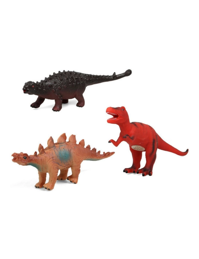 Bigbuy Kids - Conjunto Dinossauros 28 cm com som