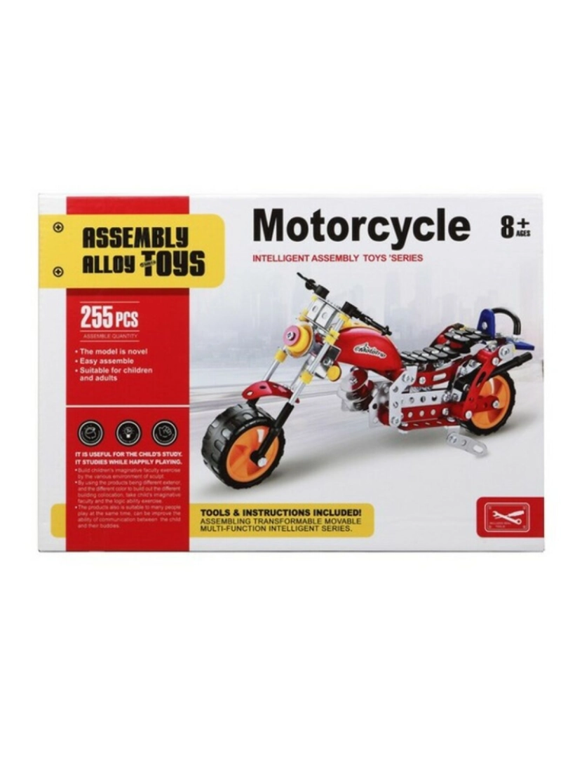 Bigbuy Fun - Jogo de Construção Motorcycle 117530 (255 pcs) 29 x 26 cm