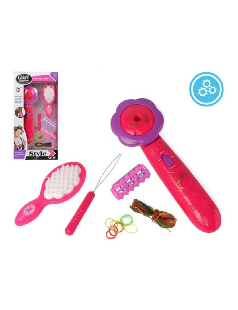 Bigbuy Fun - Conjunto de Cabeleireiro Infantil Girl Style S1123690 Cor de Rosa