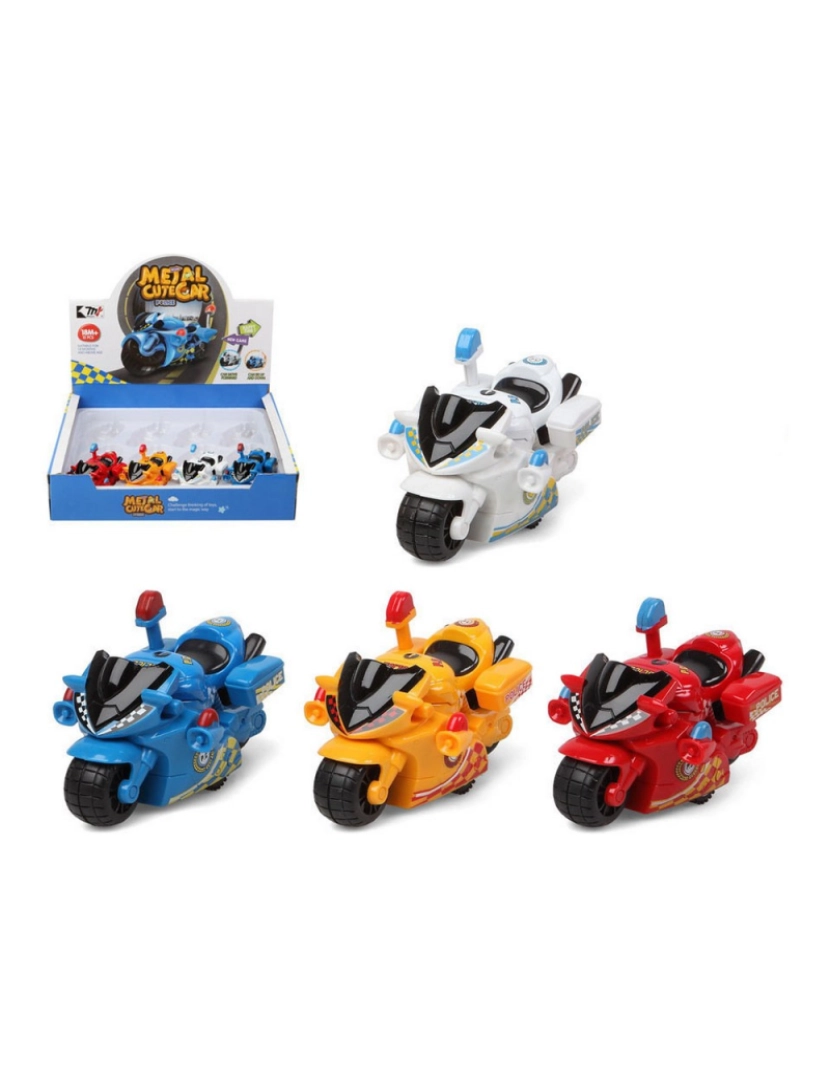 Bigbuy Fun - Moto de fricção Metal Cutecar 10 x 7 cm