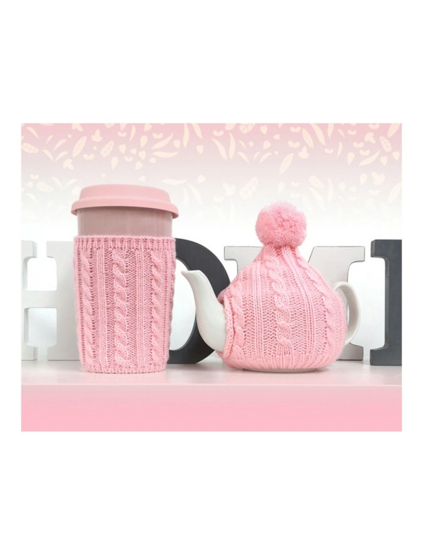 imagem de Conjunto 1 Kop Theepot Cor de Rosa (2 pcs)1